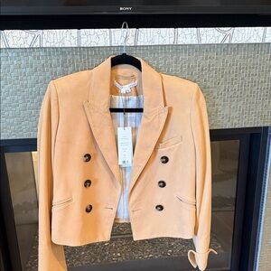 Veronica Beard Tan Double-Breasted Blazer